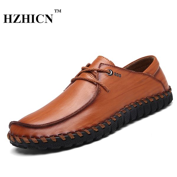 

retro style shoes for men genuine leather shoes new casual oxfords 100% handmade shoes fashion chaussure homme non-slip flats, Black