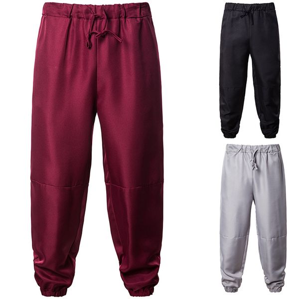 

mens hip hop loose jogger pants | 2018 autumn brand new male solid casual long pants sportwear trousers man sweatpants joggers, Black