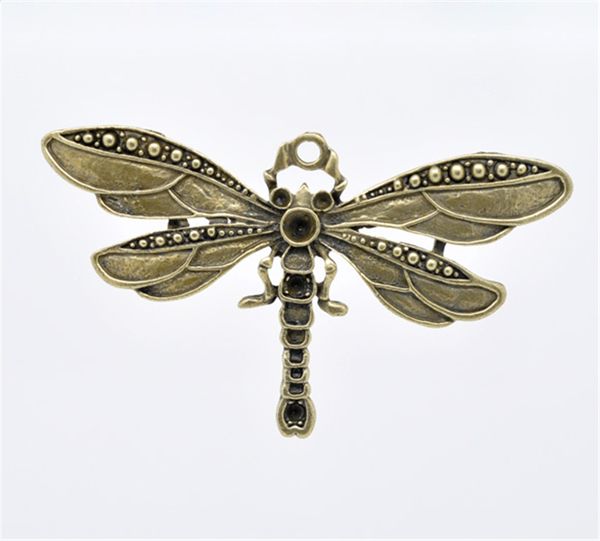 

doreenbeads 5 bronze tone dragonfly charm pendants 73x42mm (b13109), yiwu, Black