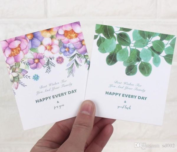 

exquisite rectangle greeting cards evety day happy birthday wishes wedding invitations paper thank you blessing card tide 0 55ql cc