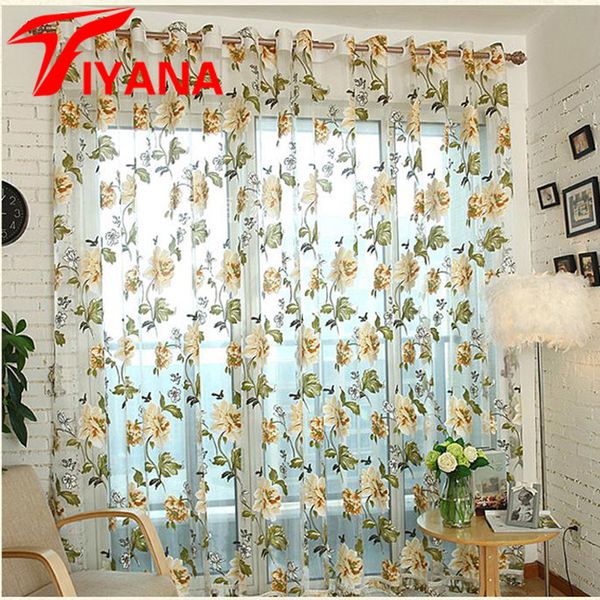 2019 Hot Sale Luxury Rustic Purple Yellow Floral Tulle Sheer