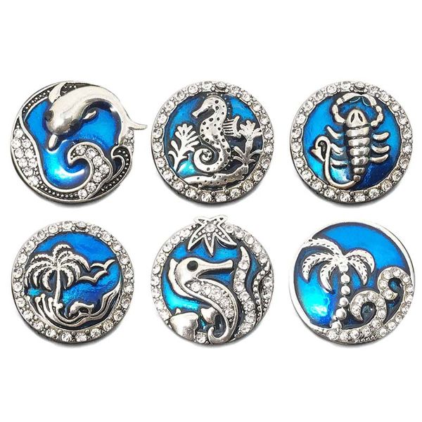 

высокое качество цветок океан w234 18 мм 20 мм горный хрусталь металлические кнопки для оснастки кнопки браслет ожерелье ювелирные изделия д