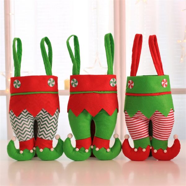 

elf pants stocking decorations ornament xmas candy bag festival party accessory gifts bags t5i019