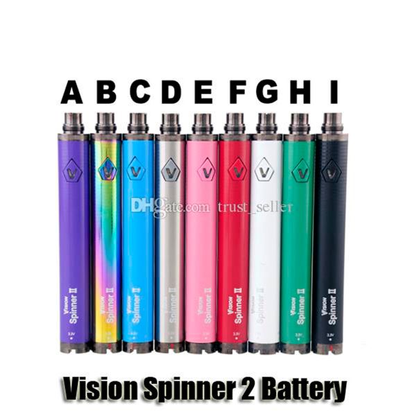 

Vision Spinner 2 II батарея 1650mAh Ego C Twist переменное напряжение VV 3.3-4.8 V аккумулятор для 510 резьбы Nautilus Mini Protank атомайзер