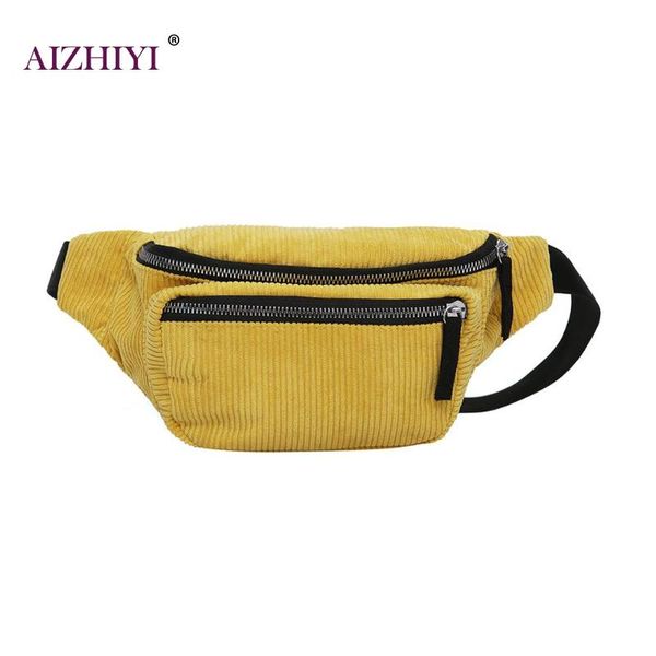 

vintage corduroy waist pack women girls chest pouch belt bags messenger shoulder fanny pack heuptas pochete 2018