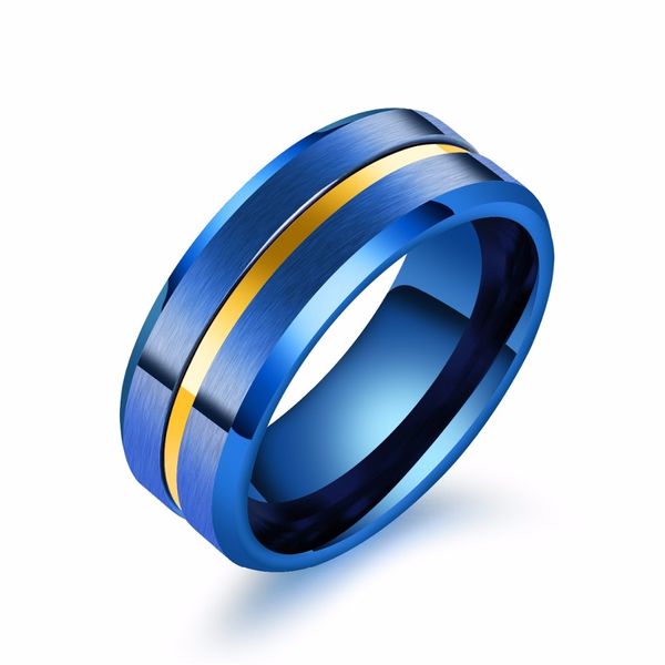 

fate love trendy male men blue purple black gold color rings stainless steel fashion jewelry size 7 8 9 10 11, Golden;silver