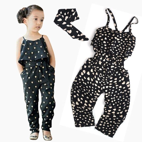 

baby girls rompers clothes kids girls harness heart-shaped piece clothing set kids summer jumpsuit clothes girls summer clothing, Blue