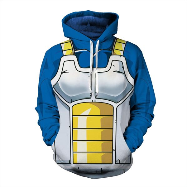 

new fashion dragon ball anime vegeta casual harajuku hoodies 3d print hoodies pullovers graphic sweatshirts a178, Black