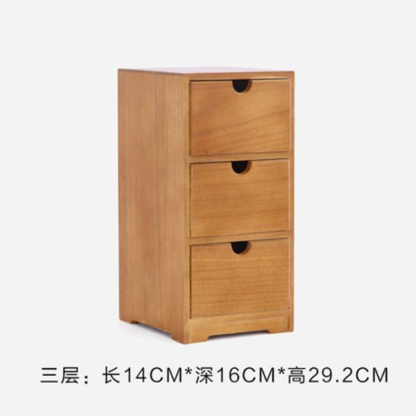 2019 Solid Wooden Tabletop Cosmetics Storage Box Drawer Type