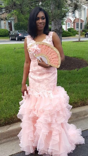

real ps long mermaid pink v-neck prom dresses ruched vestido de festa custom floor length lace beaded formal party dresses, Red