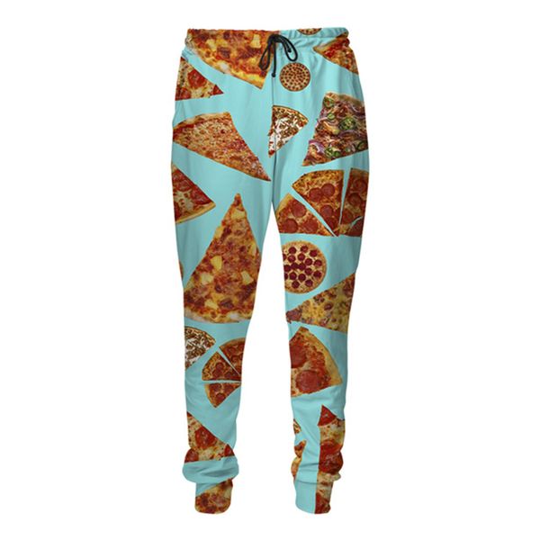 

fashion pizza sweatpants pepperoni pizza cheesy 3d joggers pants men/women casual trousers dropship, Black