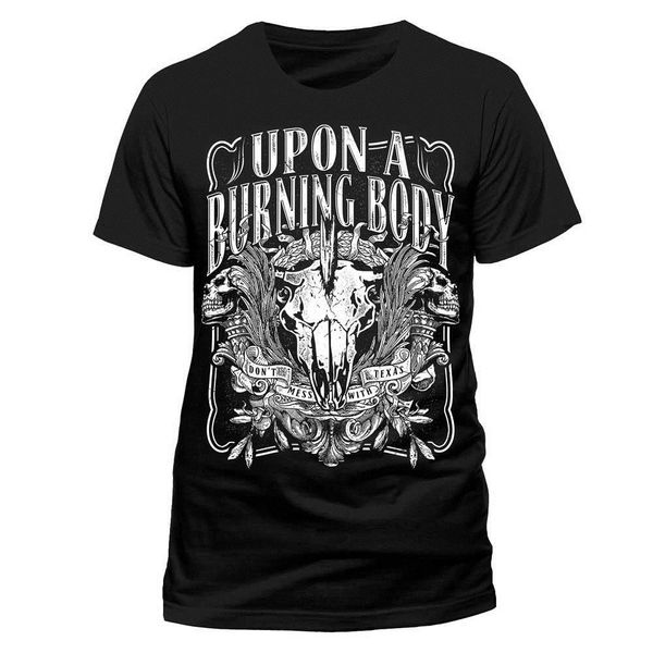 

Upon A Burning Body Техасская футболка Мужская футболка с принтом с круглым вырезом Высок