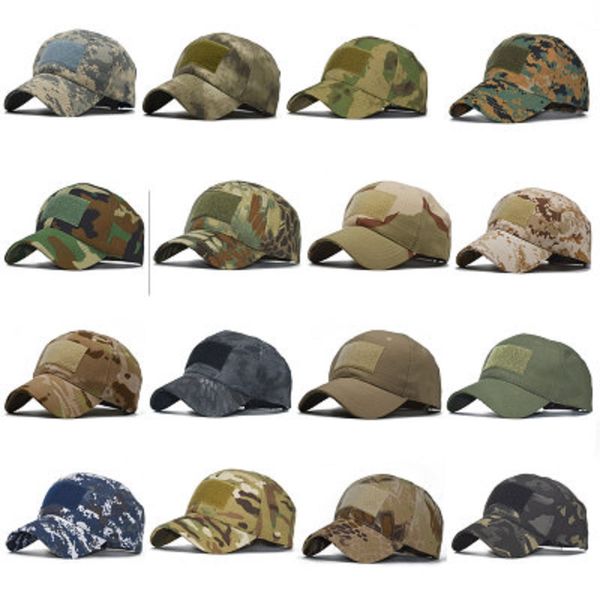 Berretto da baseball mimetico Casquette Berretto tattico da esterno Cappello da sole militare Sport Adesivi magici Cappellini Accessori DHL economico