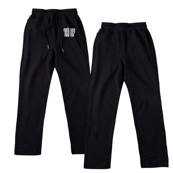 

keluoxin kpop nct u 127 cotton warm pants men women harajuku hip hop trousers elastic waist pants nct127 streetwear sweatpants, Black