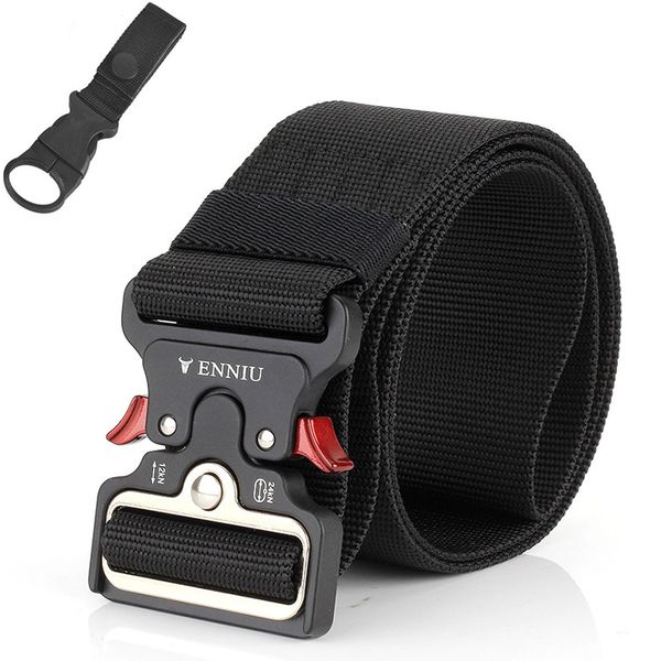 

tactical nylon belt metal automatic buckle molle tactical gear army survival belt swat casual strap ceintures width 5.0, Black;brown