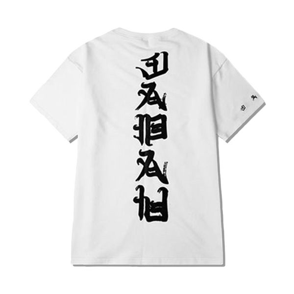 

summer 3xl oversized t shirts men joint evil t-shirt streetwear vogue loose couple printed tee casual hip hop shirt snl425, White;black