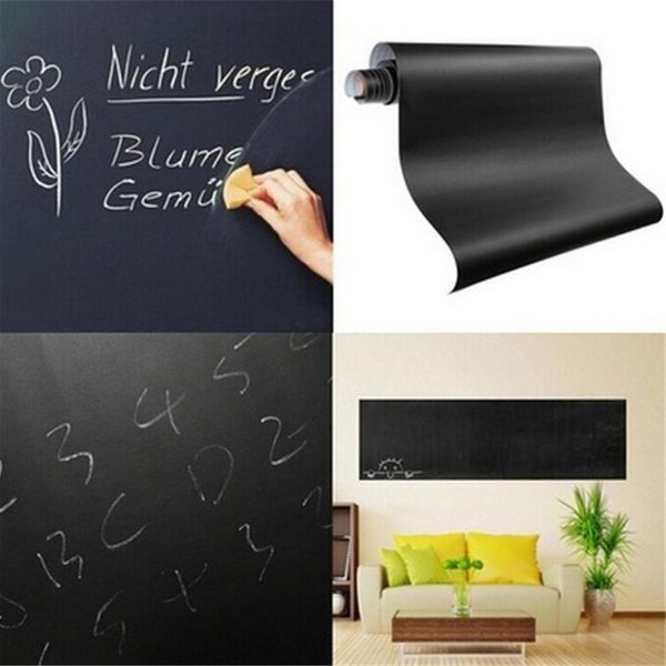 45 * 200 centímetros lousa lousa adesivos de vinil removível Desenhar Blackboard Aprendizagem Desenhar Mural Decor Art Chalkboard Wall