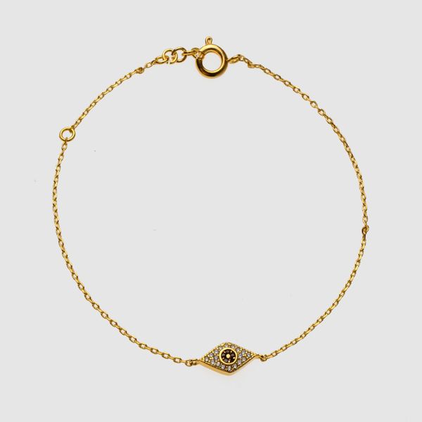 

amorita boutique bamboo bracelets with delicate eyes pendant bracelets, Golden;silver