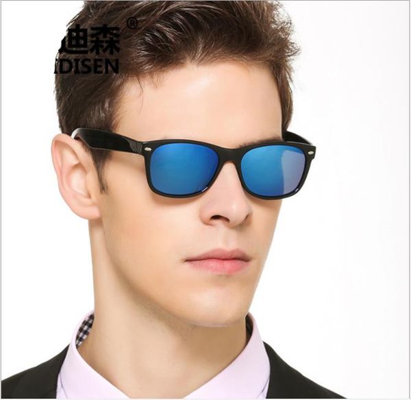 

polarized sunglasses men's driving mirror polarizer quality sunglasses, White;black