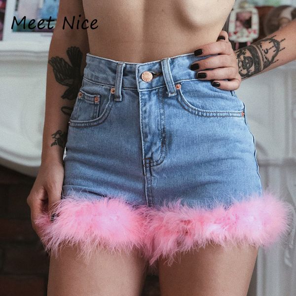 

fashion jeans shorts woman feminino mujer slim wools patchwork denim shorts sky blue women jean mujer jeans femme