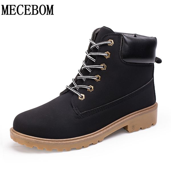 

big size39-46 men's winter snow boots high-lace-up man fur casual shoes plush inside warm ankel boots g-3, Black