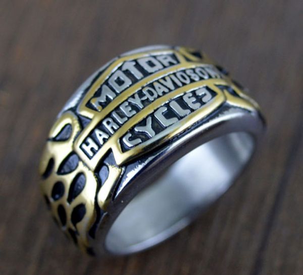 

European style jewelry menswear rings high quality gold silver flame Harley ring free delivery