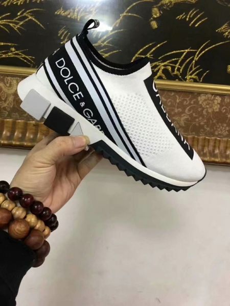 

Men Fabric Stretch Jersey Sorrento Slip-on Sneaker fashion Lady Two-tone Rubber Micro Sole Breathable Casual Shoes With box