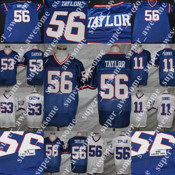 

56 lawrence taylor jer ey 11 phil imm 53 harry car on 58 carl bank 89 mark bavar football jer ey blue white