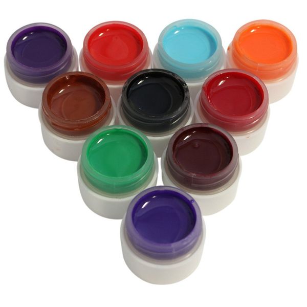 

set of 10 metallic uv color gels for nail art, Silver;gold
