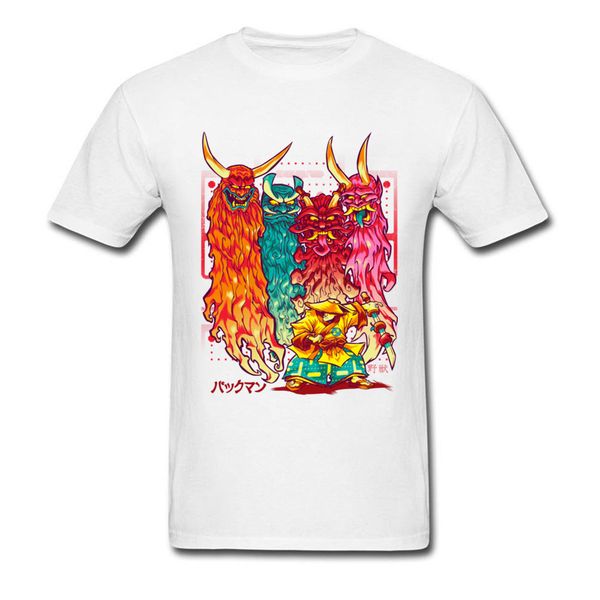 

2018 japan chic monster print men white t-shirt unique design male anime cartoon & tees funny holiday tshirt, White;black