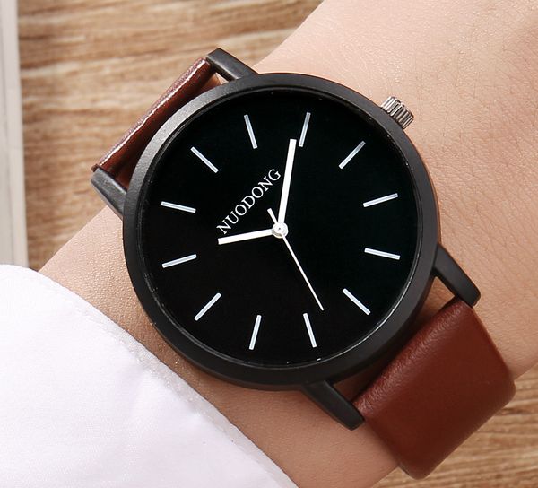 

2018 моды мужские кожаные часы оптовые новые простые мужчины бизнес ретро кварцевые часы мужские наручные часы наручные часы