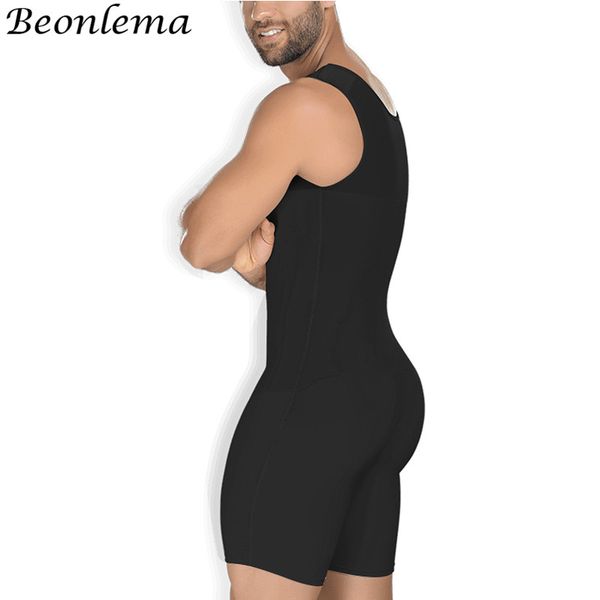 

beonlema men open crotch bodysuit hombre butt lifting waist bellies shaping body shaper stretchy soft plus size shapwear s-6xl, Black;brown
