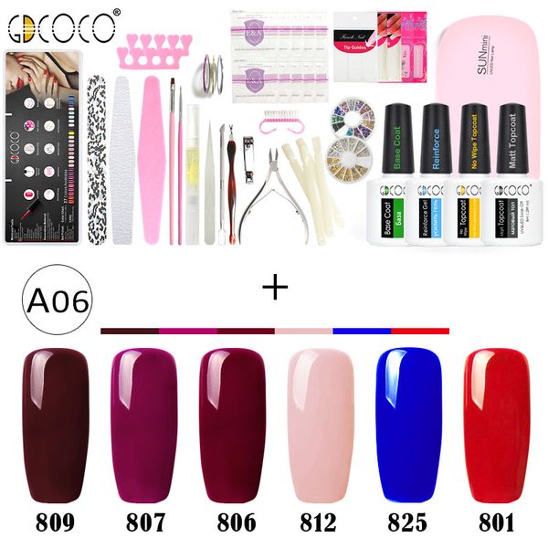 

#70322 2017 brand nail art diy design 5ml*12 pcs nail gel polish lacquer gel start learner diy kit, Red;pink
