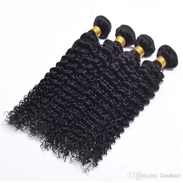 

100% бразильский глубокая волна девственные волосы ткет 4 пучки натуральный черный бразильский реми человеческих волос ткет глубокая волна м