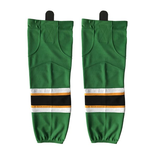 

coldindoor 100% polyester green ice hockey socks shin guards w032, Black