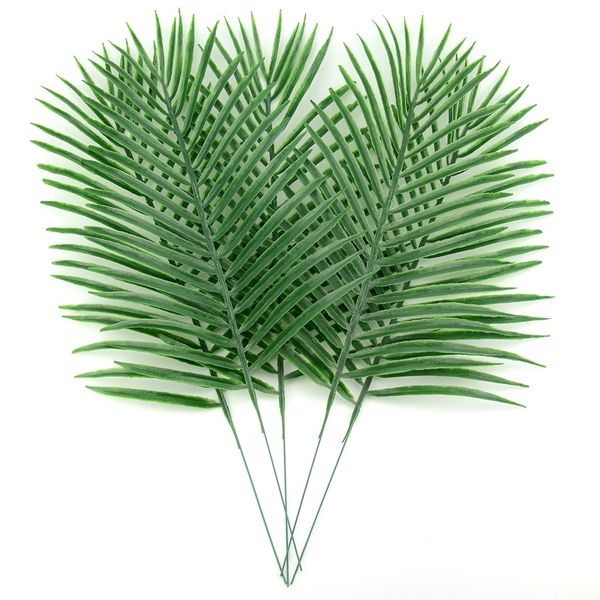 

artificial green leaf large plastic tropical palm foliage leaves plant for hawaiian party wedding home garden decorations 10pcs/lot