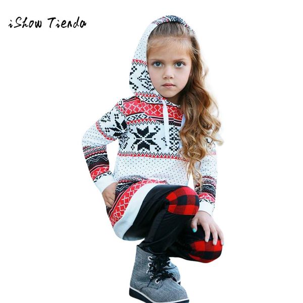 

girls christmas clothing toddler kids baby girl coon stripe hoodie sweatshirt pullover christmas clothes, Black