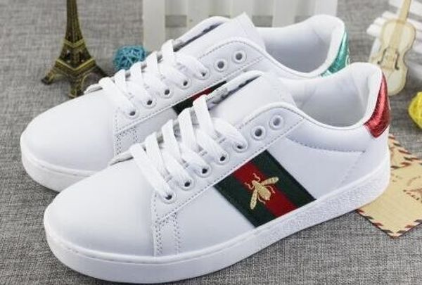 

Fa hion embroidery nake mall white hoe g men women loafer neaker low cut lace up g mall bee zapato ca ual flat hoe 36 44