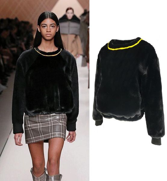 

Fashion Women Designer Winter Clothes Crewneck Fur Pullover Sweatshirts Letter Patterns Luxury Designer Women Winter Tops Free Shipping