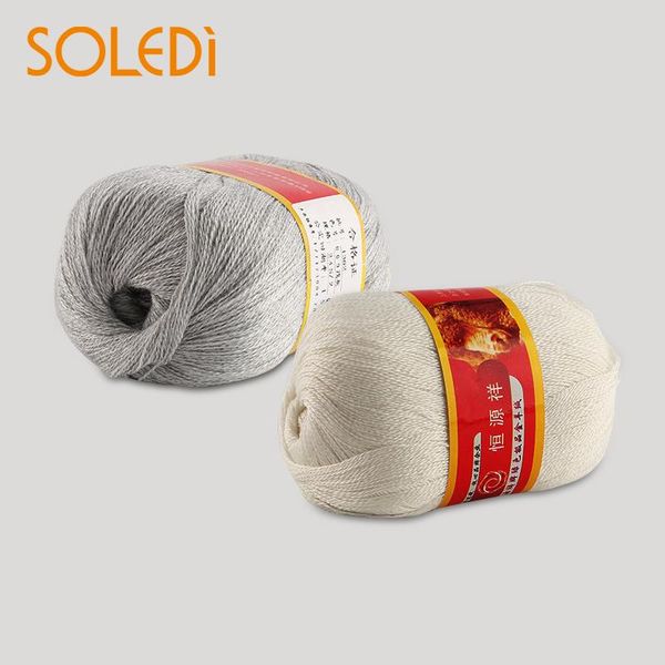 

new 50g 1ball worsted silk soft wool cashmere warm baby handcraft yarn knitting, Black;white