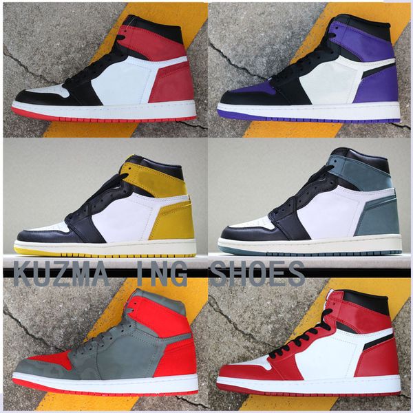 

High Quality 1 6 rings Basketball Shoes Banned Men 1s UNC Sneakers CAMO PACK Trainers shoes Pine Green Shattered Backboard Shadow wholesale