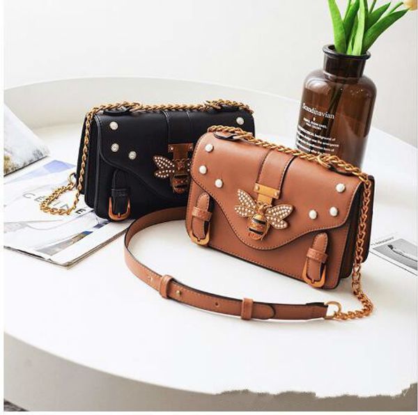 

Brand Bag Women Messenger Bags Little bee Handbags crossbody bags for Women Shoulder Bags Designer Handbags with pearl 647