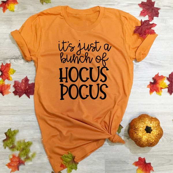 

it's just a bunch of hocus pocus t shirt women harry styles tee shirt halloween gift shirt short sleeve cotton o neck tshirt women, White