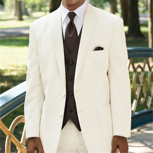 ss Men Suit Groom Tuxedos High Quality ivory