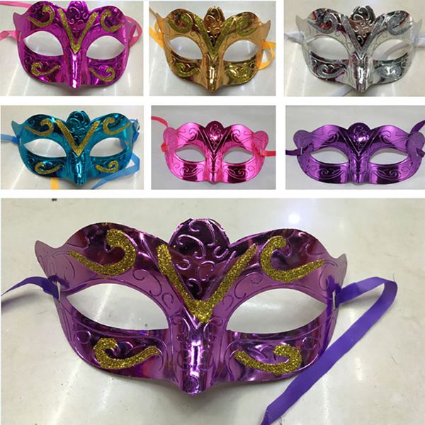 

colorful party mask with gold glitter halloween costume festival party bar butterfly masquerade venetian mask for christmas fhh7-1205