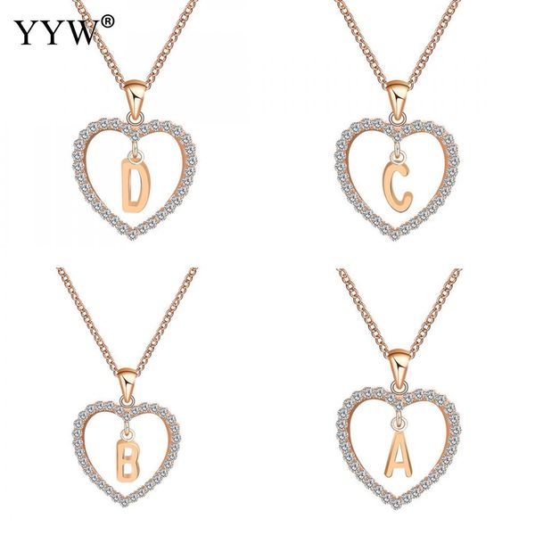 

new fashion diy letter pendant necklaces for women girl long rose gold sliver heart necklace statement jewelry gifts 3pc/lot, Silver