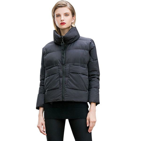 

kamiying autumn winter new commuter long sleeved coat pure color white duck down light and thin women's down jackets pkhd716, Black