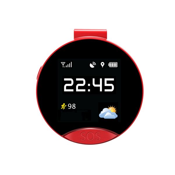 

2018 latest s9 smart gps positioning pocket watch one-key two-way emergency calling sos waterproof sweatproof magnetic, Slivery;golden