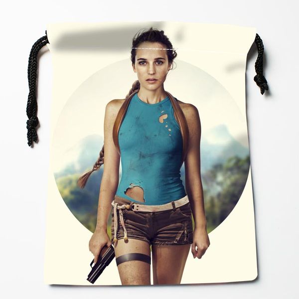 

new arrive alicia vikander drawstring bags custom storage bags storage printed gift more size 27x35cm diy your picture