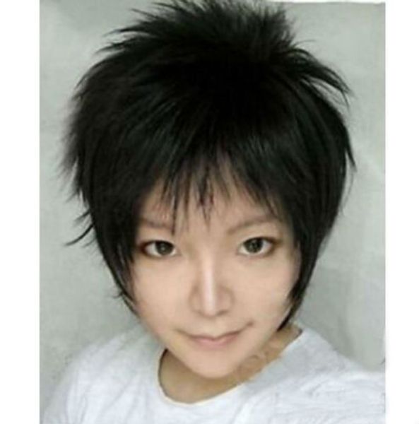 New Hot Men Short Black Straight Hair Handsome Male Boy Cosplay Party Full Wigs Cheap Sale Dance Party Cosplays Canada 2019 From Dong1220 Cad